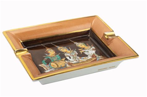 hermes asbak|Hermès Indian Scene Porcelain Ashtray .